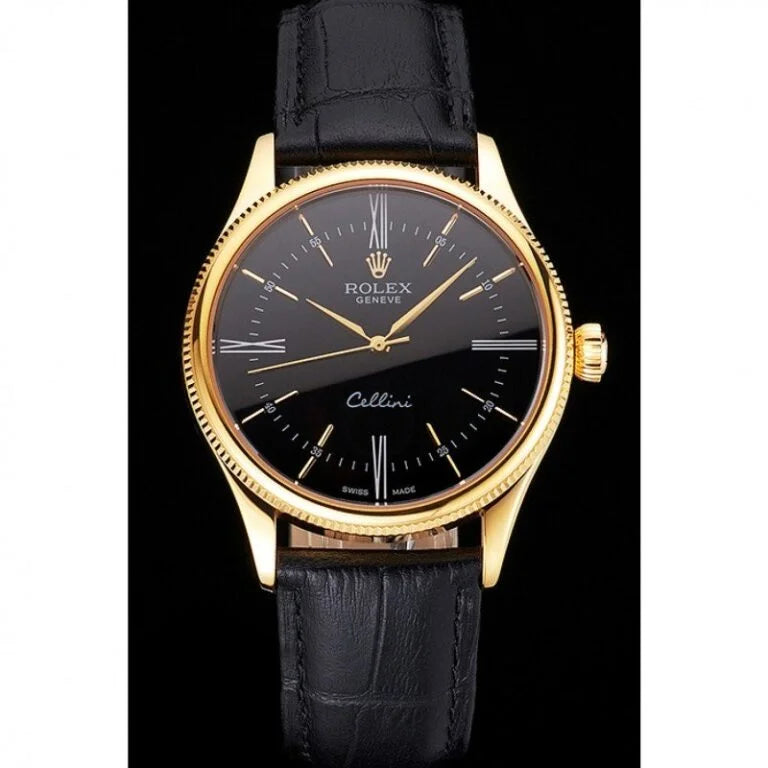 Superclone Rolex Cellini Black Dial REP016814