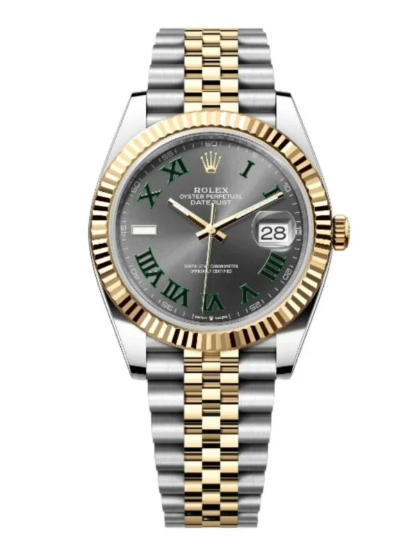 Superclone Rolex Datejust Rhodium Dial 126333 “Wimbledon” Flutted/Jubilee 41 mm