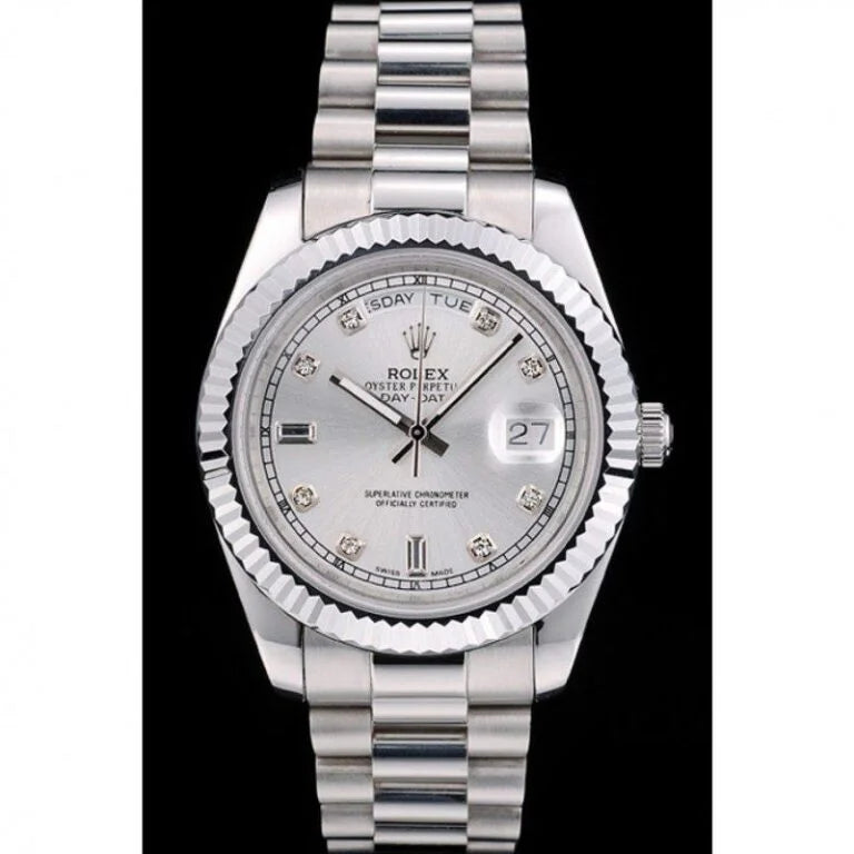 Superclone Rolex Day-Date Silver Dial 41995 40 mm