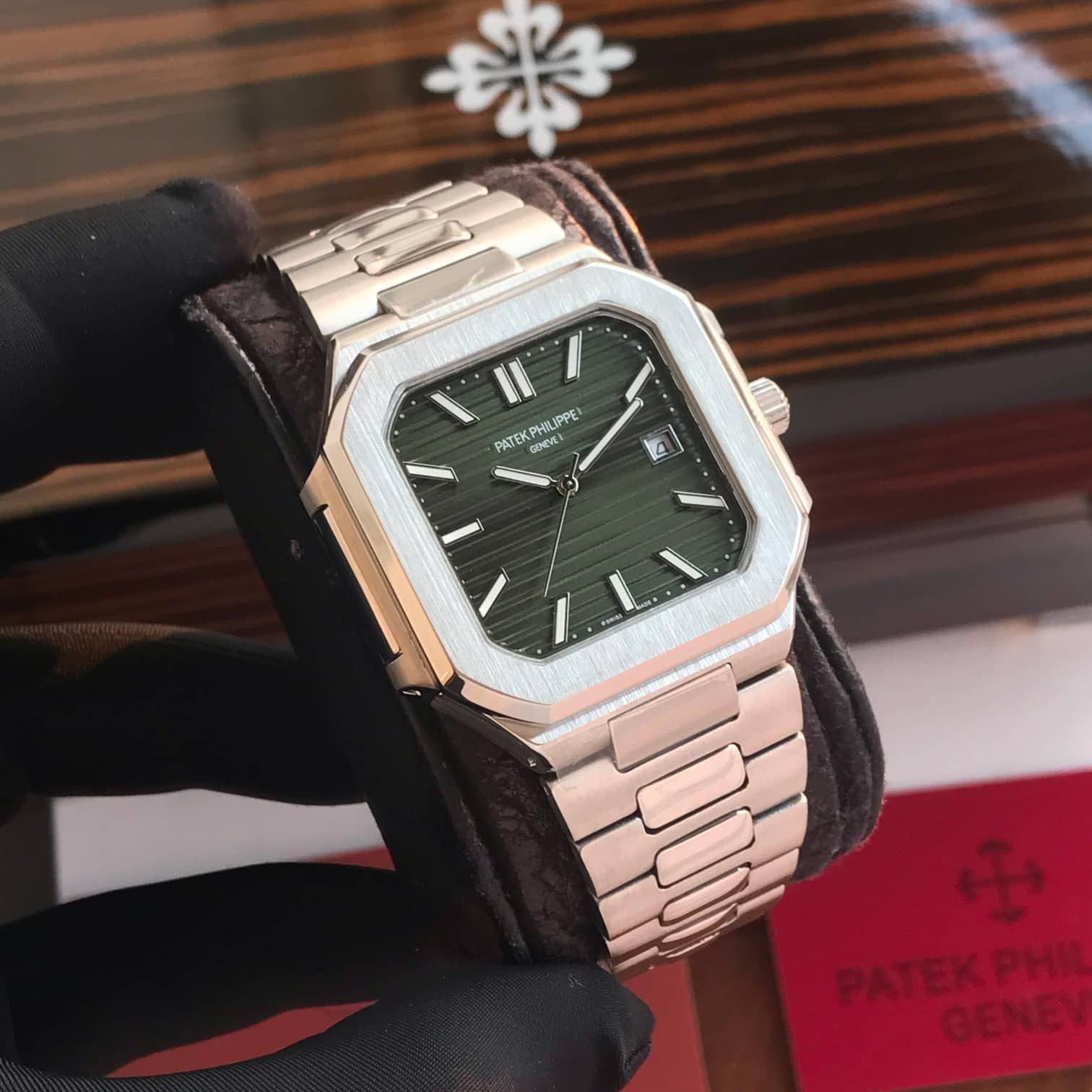 Patek Philippe Cubitus Stainless Steel Olive Green Dial Swiss ETA Superclone
