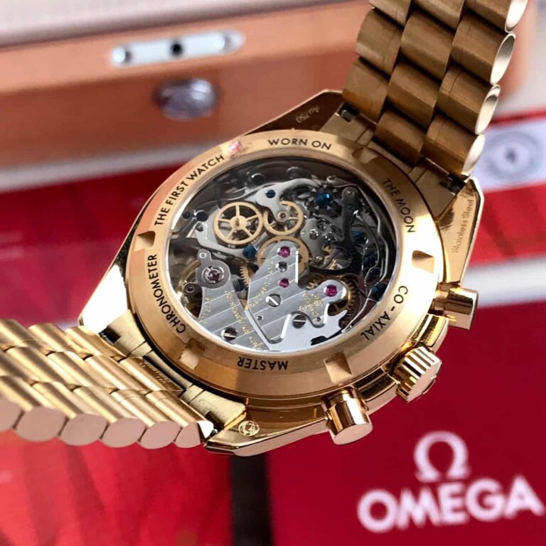 Omega Speedmaster Moonwatch Professional Golden Green Dial Swiss ETA Automatic Men’s Watch