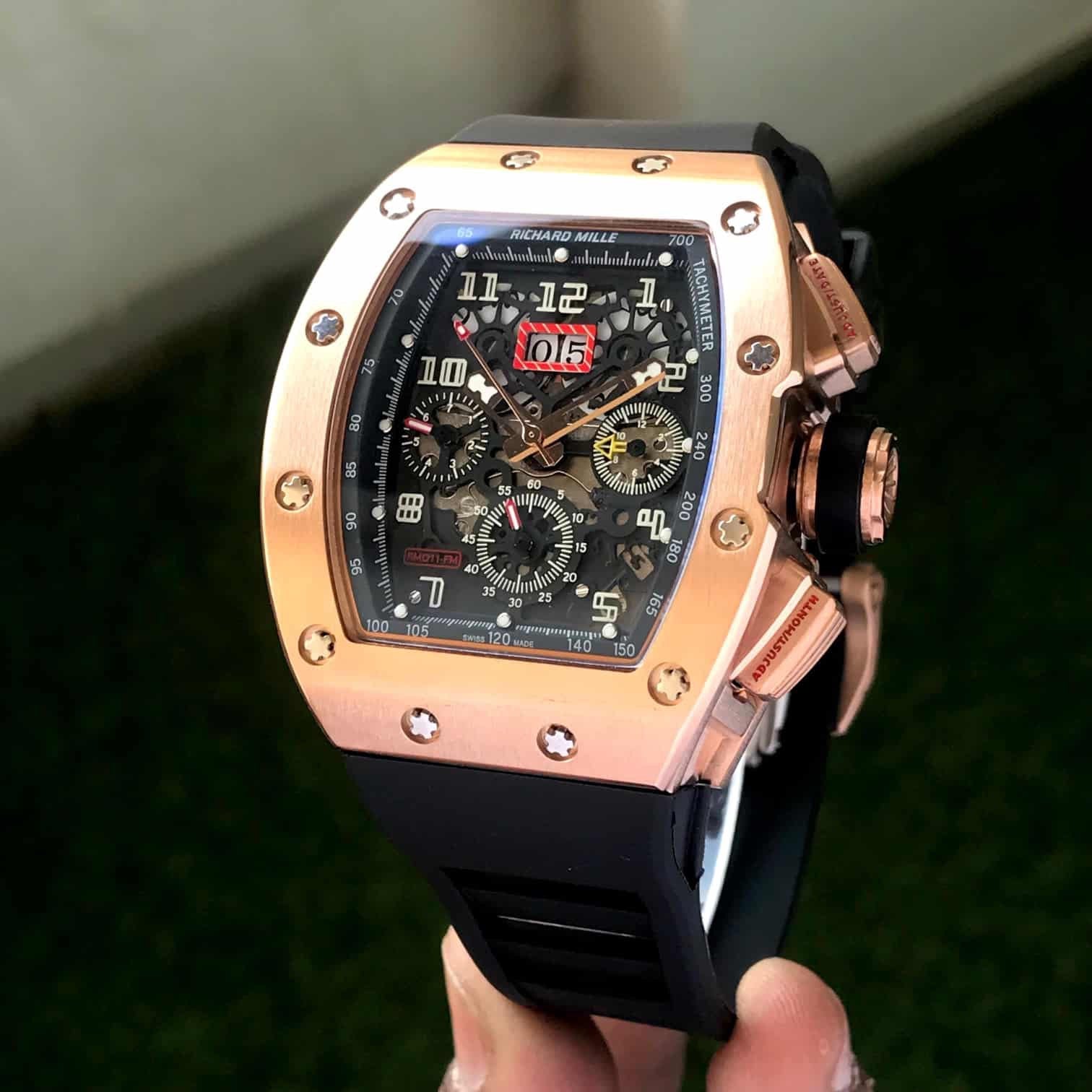 Richard Mille RM011-FM Rose Gold Black Dial SuperClone