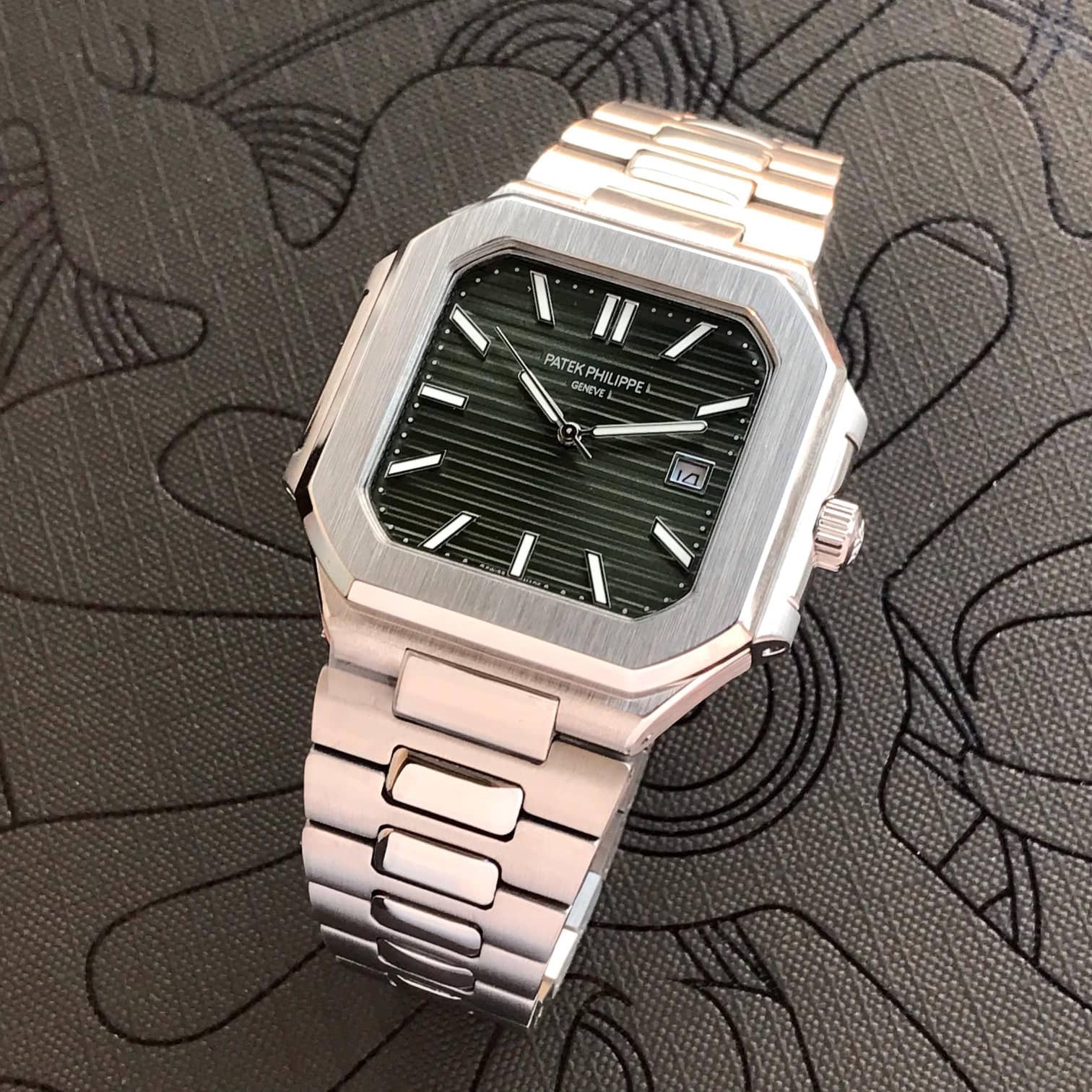 Patek Philippe Cubitus Stainless Steel Olive Green Dial Swiss ETA Superclone