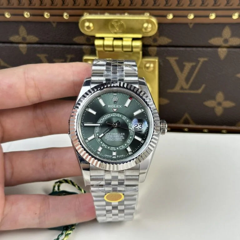 Superclone Rolex Sky-Dweller Mint green Dial 336934 Jubilee