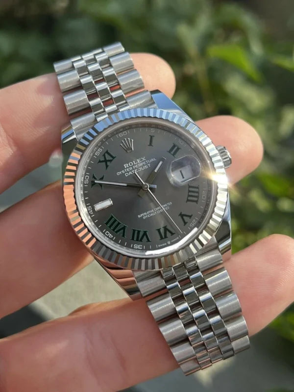 Superclone Rolex Datejust Rhodium Dial 126334 “Wimbledon” Flutted/Jubilee 41 mm
