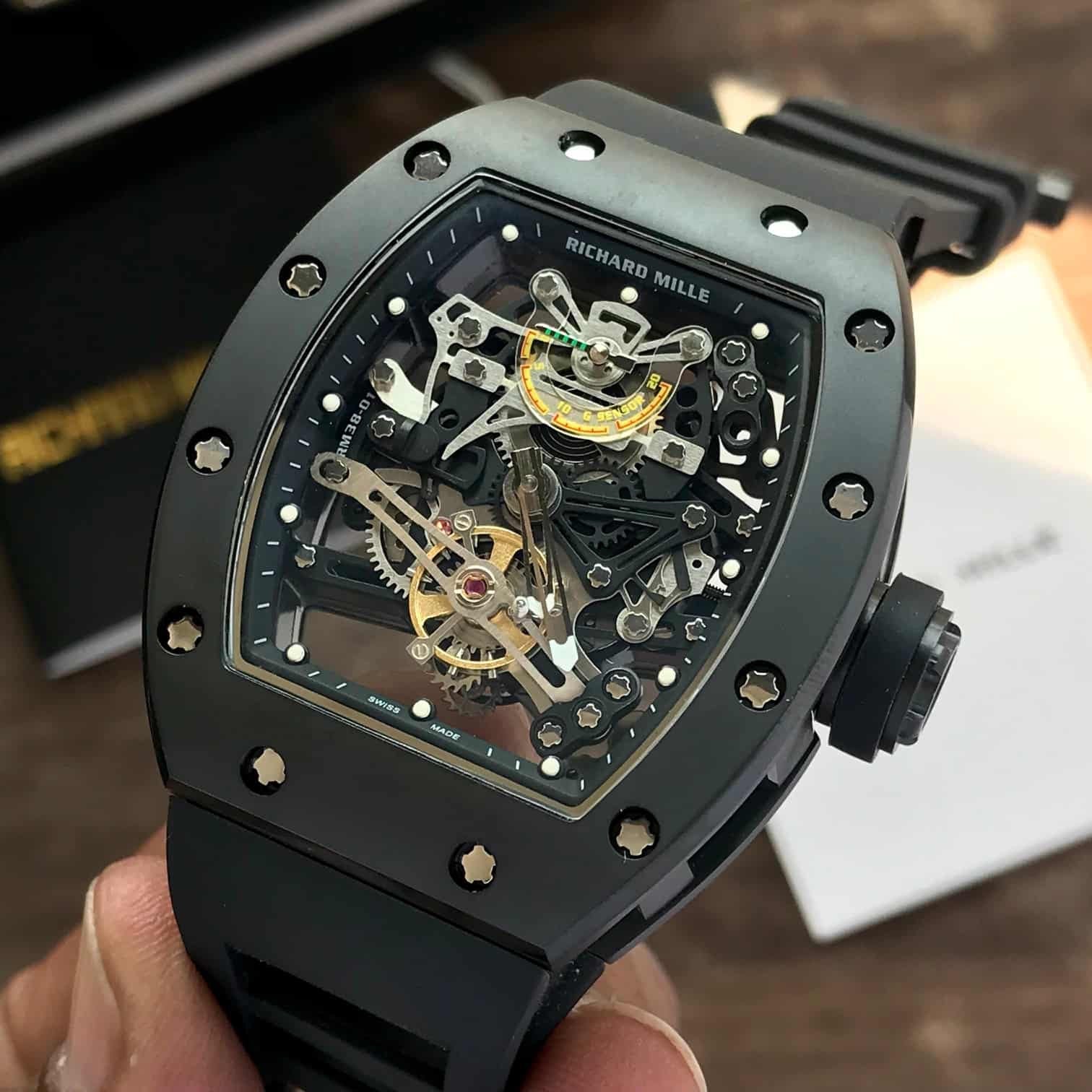 Richard Mille RM 057 Tourbillon SuperClone (Full Black Skeleton Automatic)