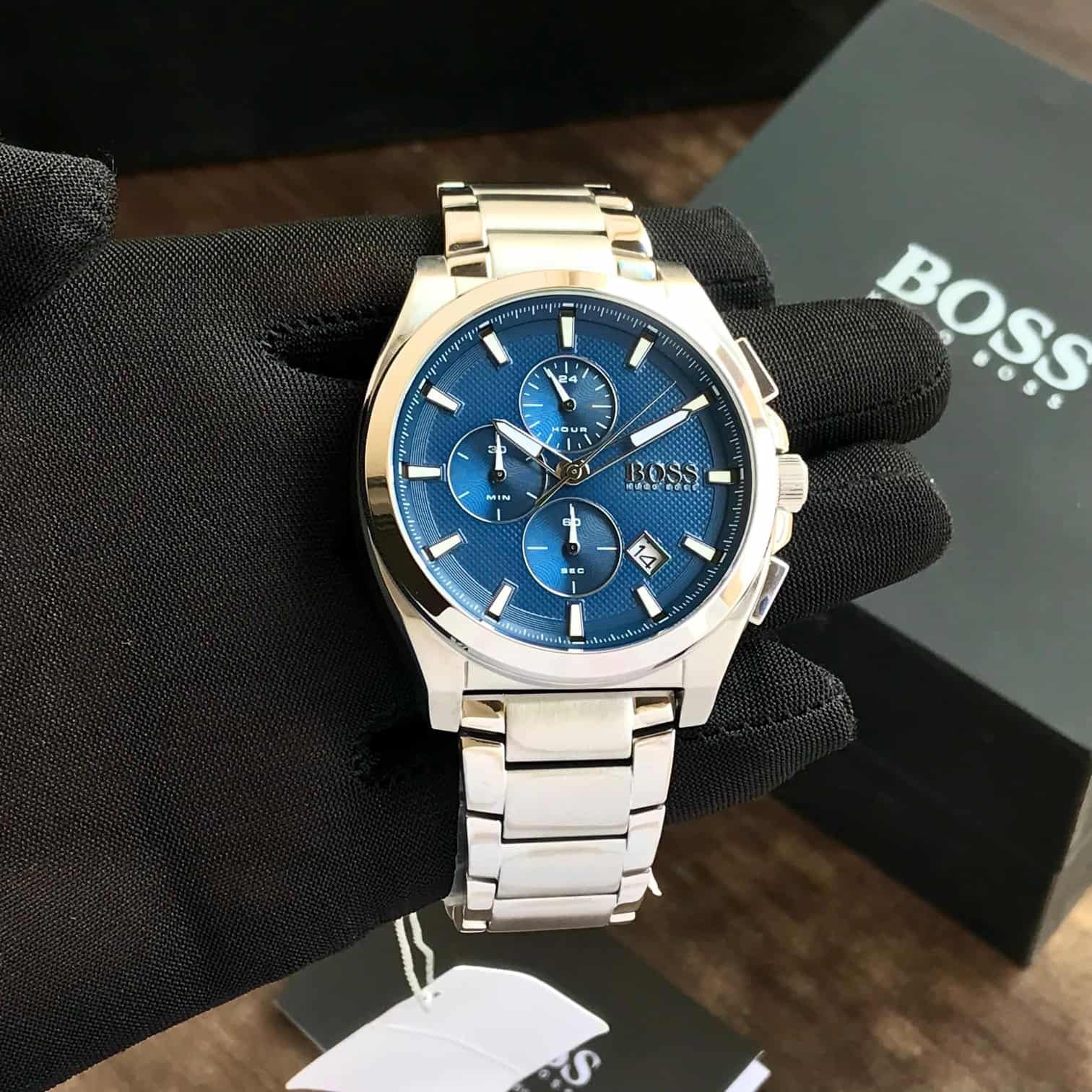 Hugo Boss 1513885 Originals Stainless Steel Blue Dial Mens Watch