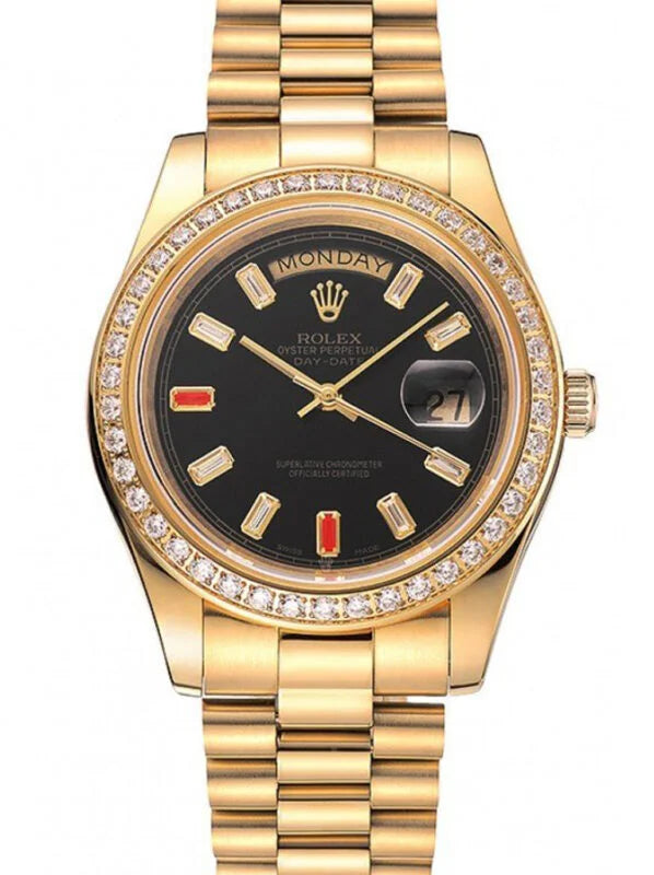 Superclone Rolex Day-Date Black Dial 1454101 36 mm