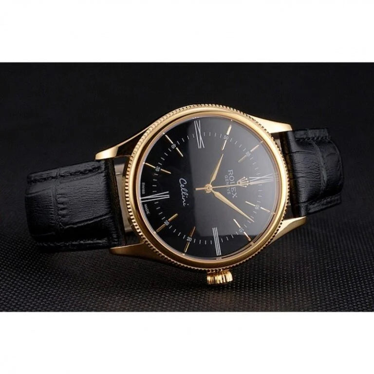Superclone Rolex Cellini Black Dial REP016814