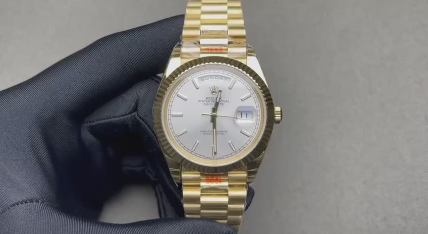 Superclone Rolex Day-Date Silver Dial 228238 40 mm