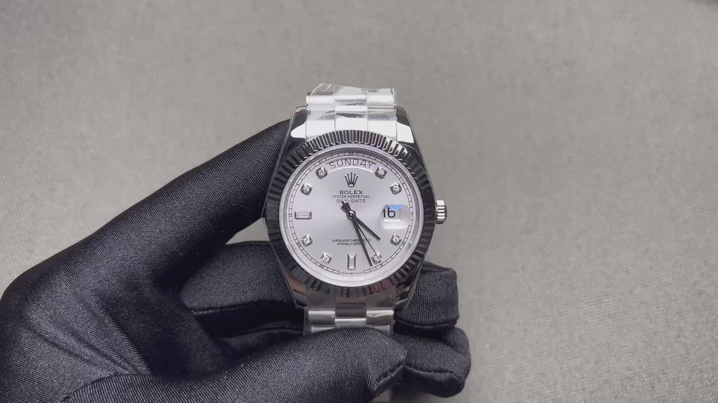 Superclone Rolex Day-Date Silver Dial 41995 40 mm