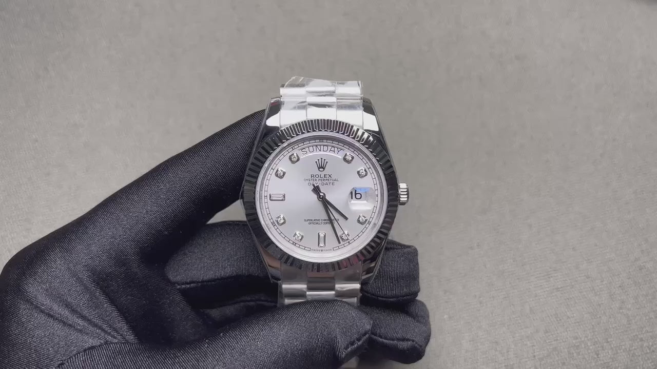 Superclone Rolex Day-Date Silver Dial 41995 40 mm