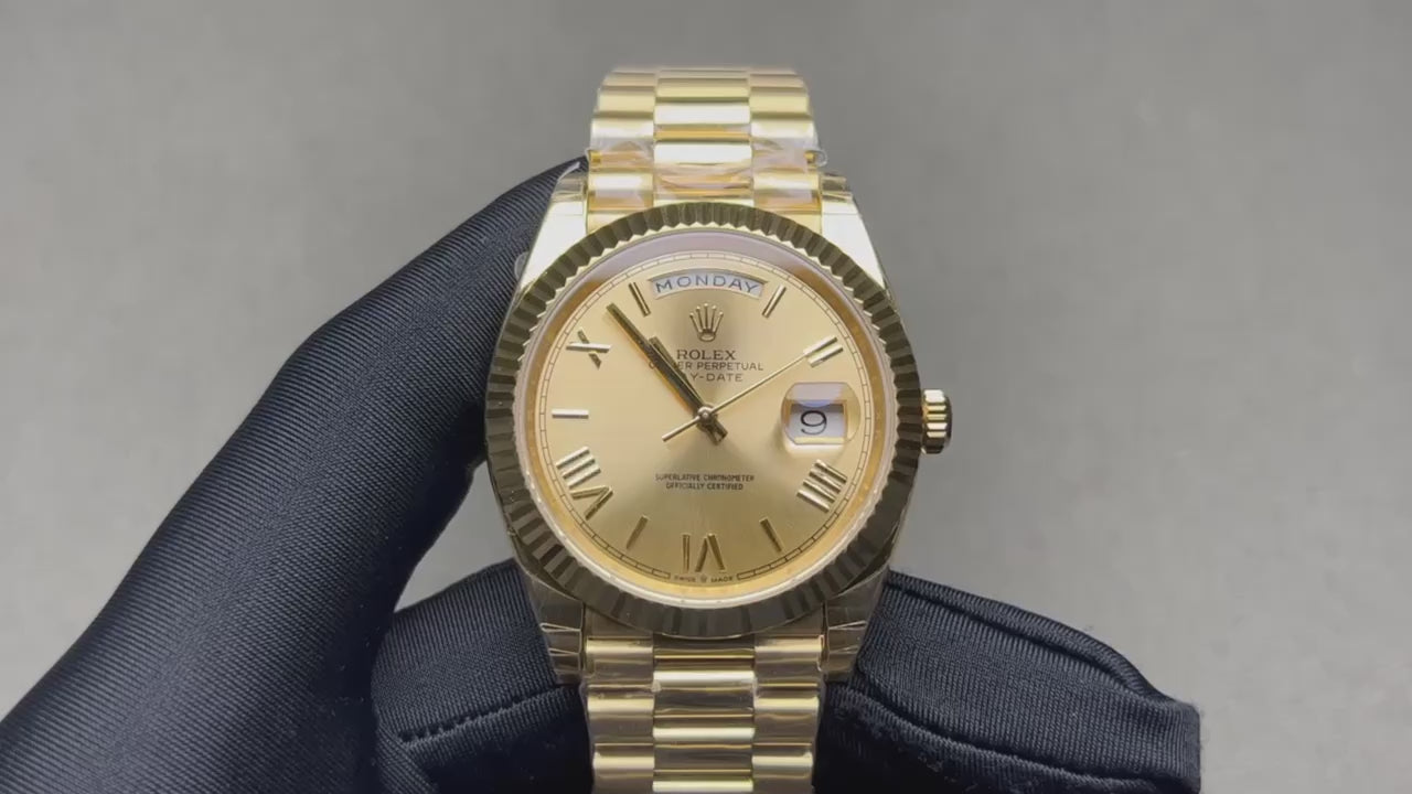 Superclone Rolex Day-Date Roman Champagne Dial 228238 40 mm