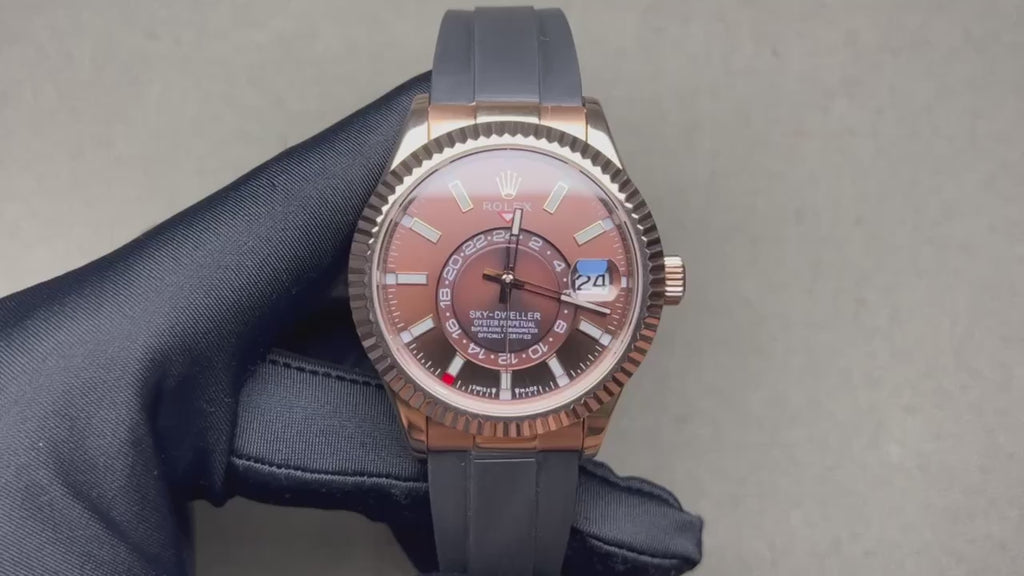 Superclone Rolex Sky-Dweller Chocolate Dial 336235