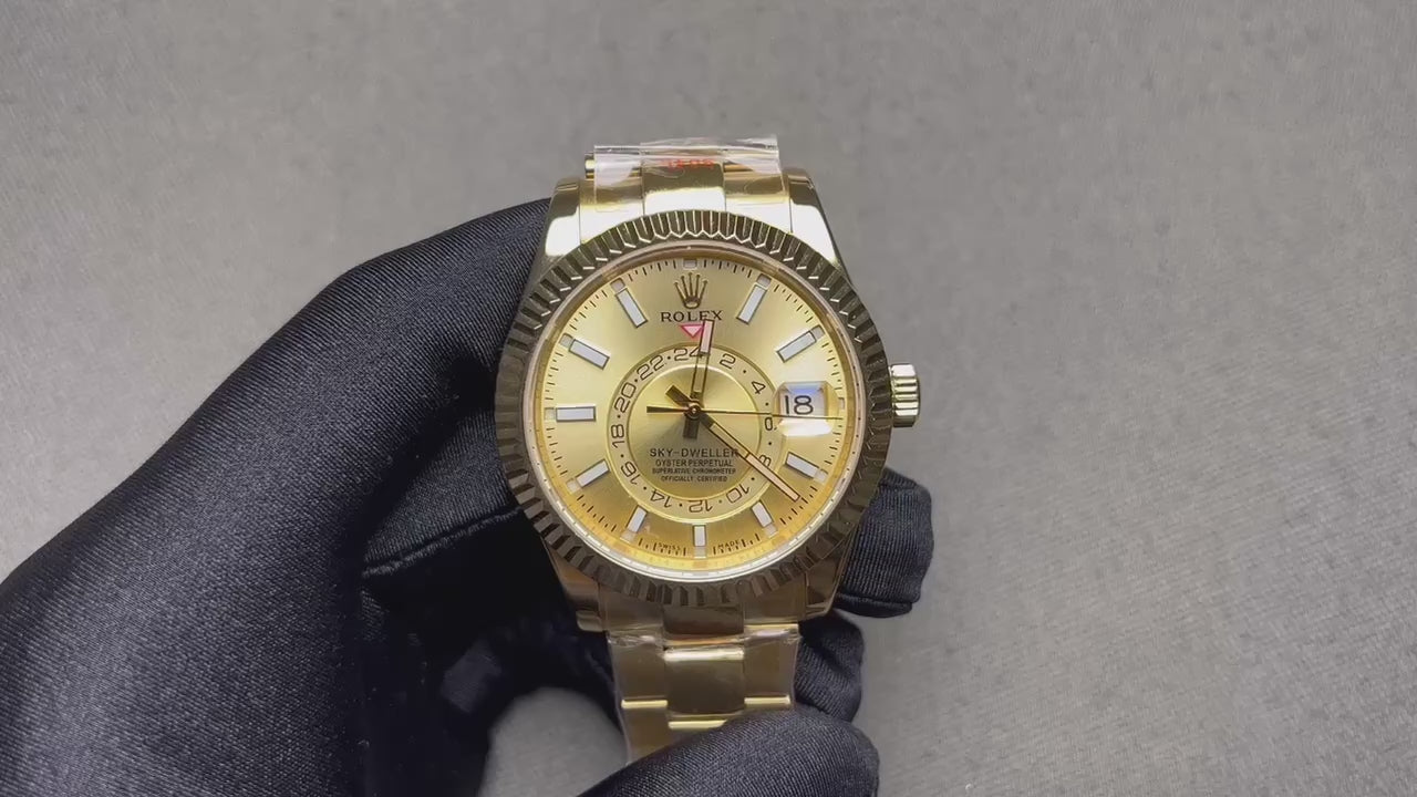 Superclone Rolex Sky-Dweller Champagne Dial 336938