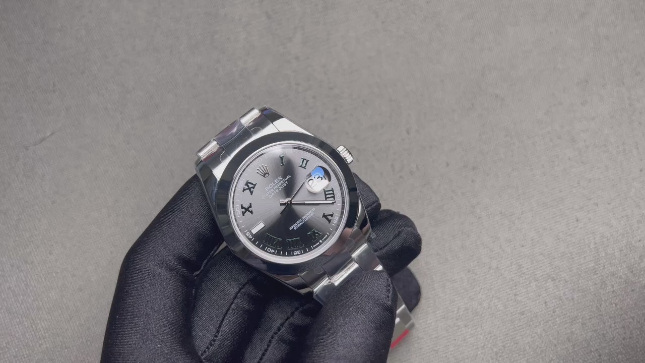 Superclone Rolex Datejust Rhodium Dial 126300 “Wimbledon” Oyster 41 mm