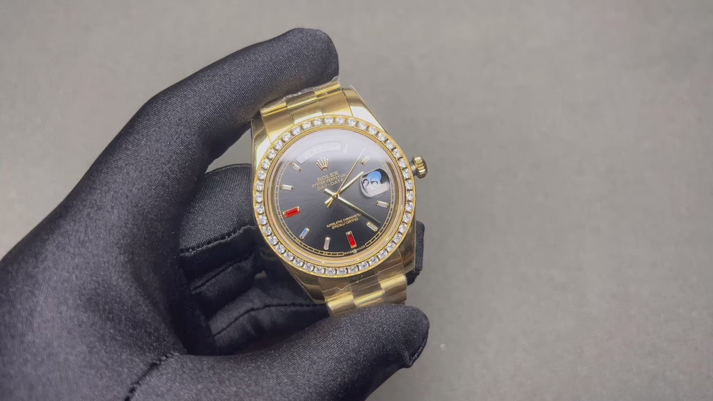 Superclone Rolex Day-Date Black Dial 1454101 36 mm