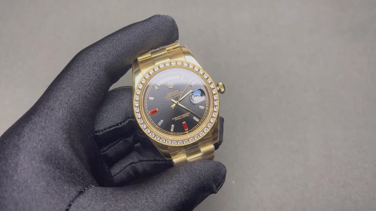 Superclone Rolex Day-Date Black Dial 1454101 36 mm
