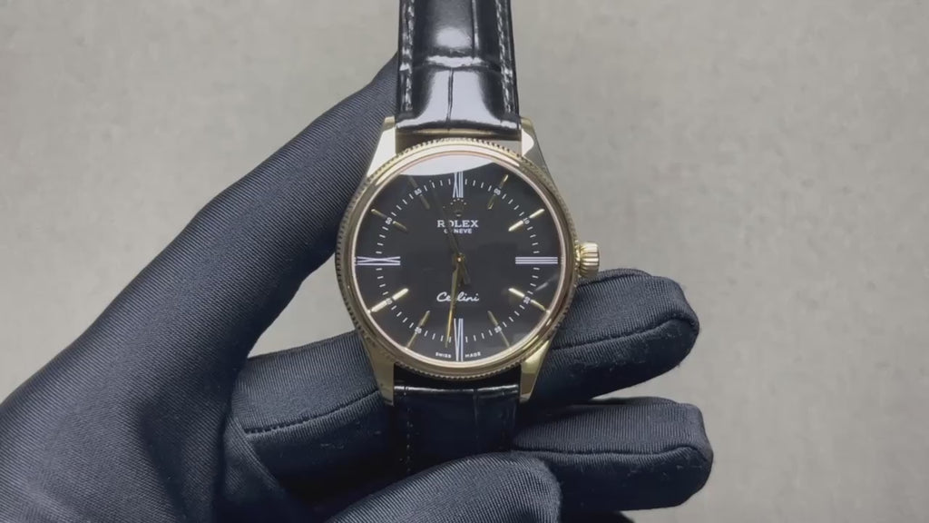 Superclone Rolex Cellini Black Dial REP016814