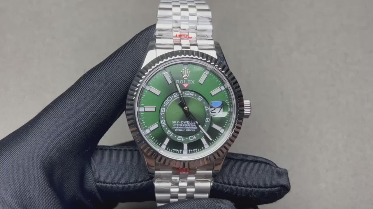 Superclone Rolex Sky-Dweller Mint green Dial 336934 Jubilee